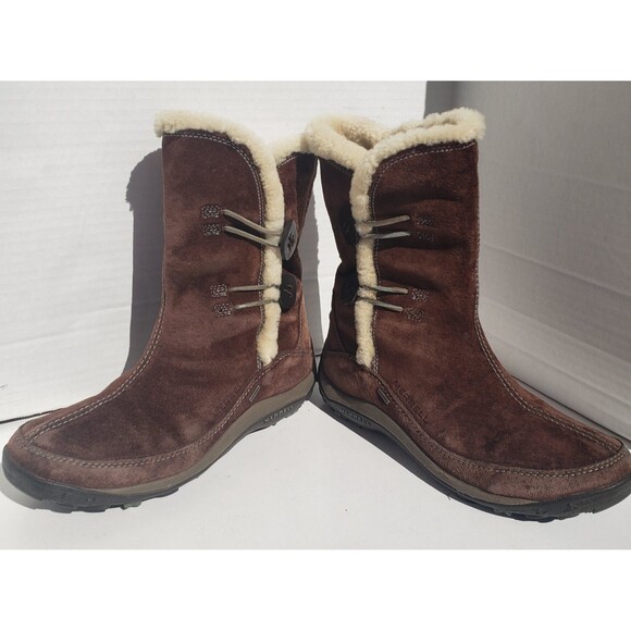 MERRELL SPIRIT TIBET YARRA CHESTNUT Polartec Winter Pull On Boots Women's Size 9 - Picture 13 of 16